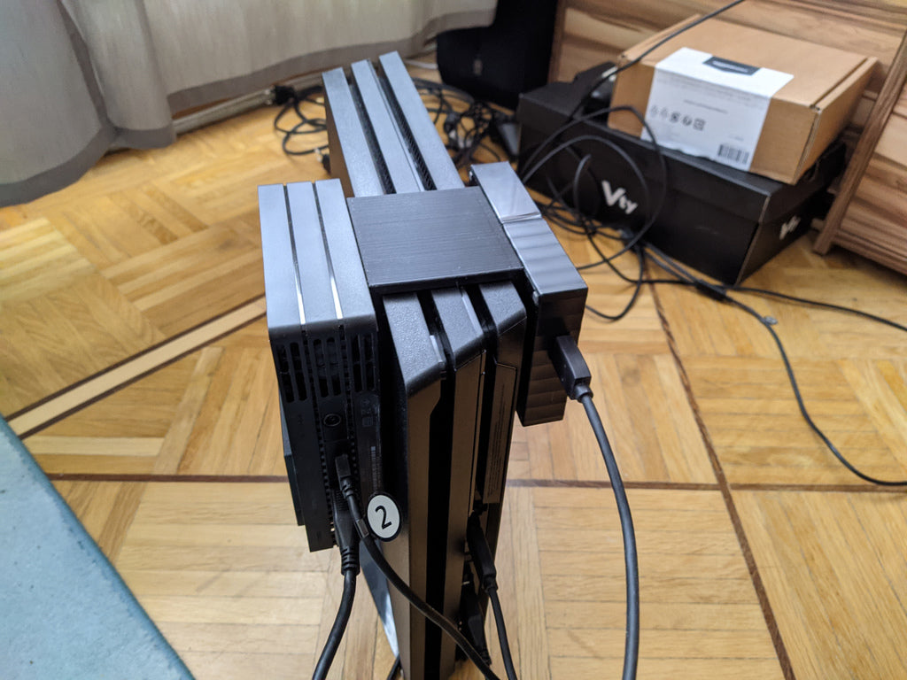 PS4 Pro PSVR-Prozessoreinheit und Festplattenbaugruppe