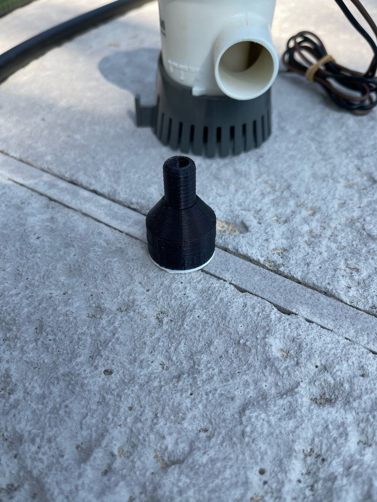 Adapter für Bilgenpumpe mit 1/2" Tropfschlauch und NPT-Gewinde