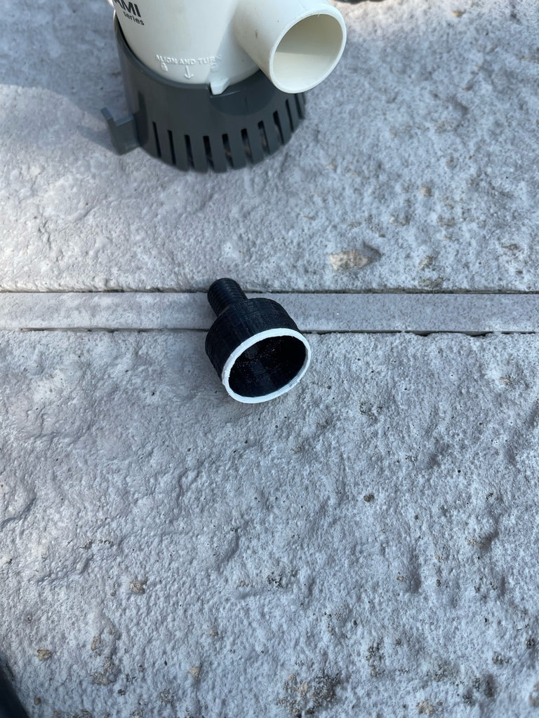 Adapter für Bilgenpumpe mit 1/2" Tropfschlauch und NPT-Gewinde