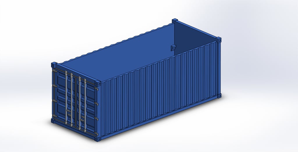 Modulær Opbevaringsboks i Shipping Container Design