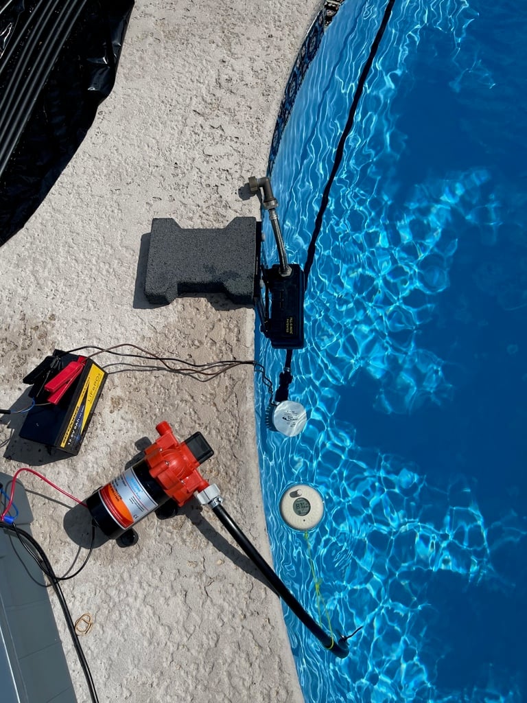 Adapter für Bilgenpumpe mit 1/2" Tropfschlauch und NPT-Gewinde