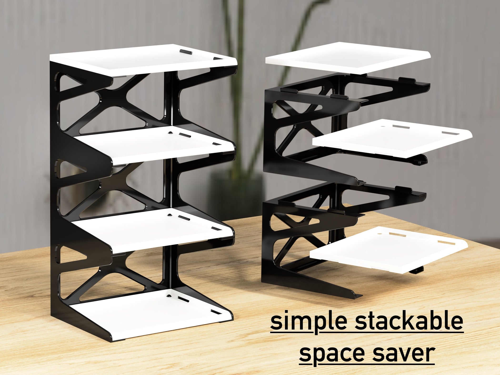Stapelbarer Regalorganisator