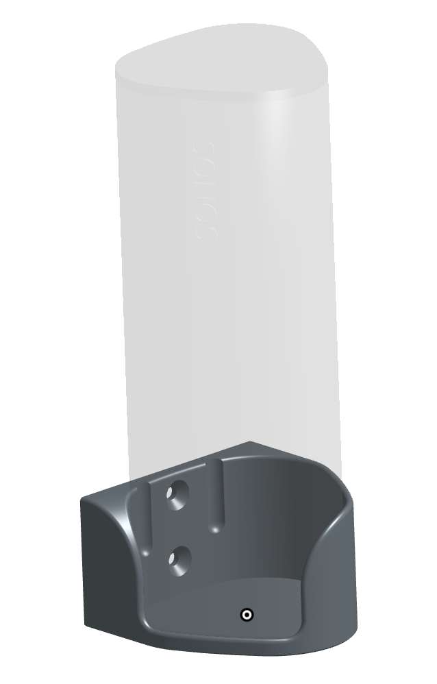 3D-Modell von Sonos Roam und vertikaler Wandhalterung
