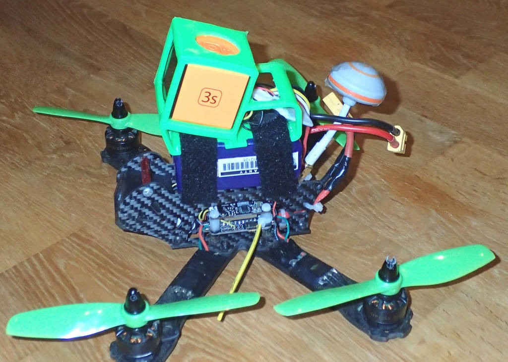 Dual-Gurt-Drohnen-RunCam-3s-Halterung für die Batteriemontage oben