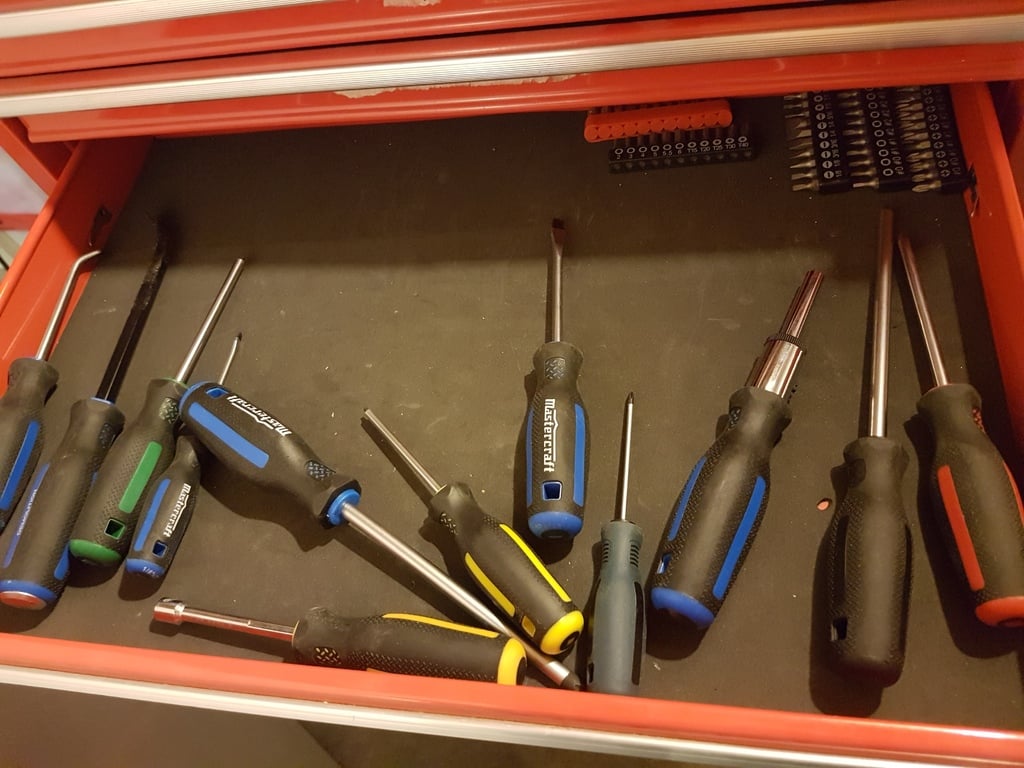 Schraubendreher-Organizer für Werkzeugschublade