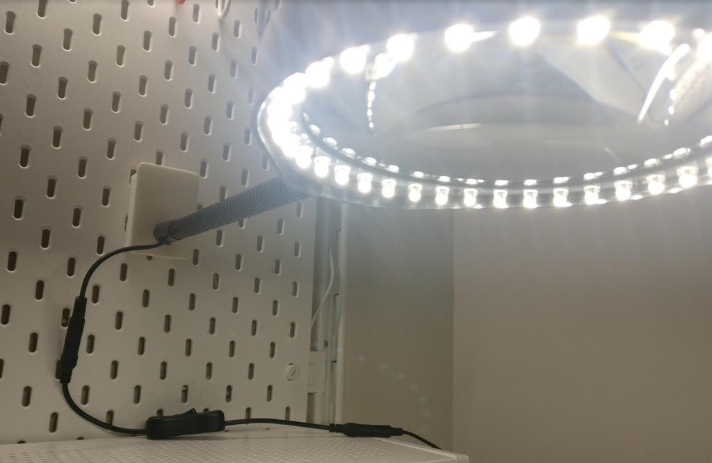 Lupen-LED-Lampenhalter für IKEA Skadis Pegboard