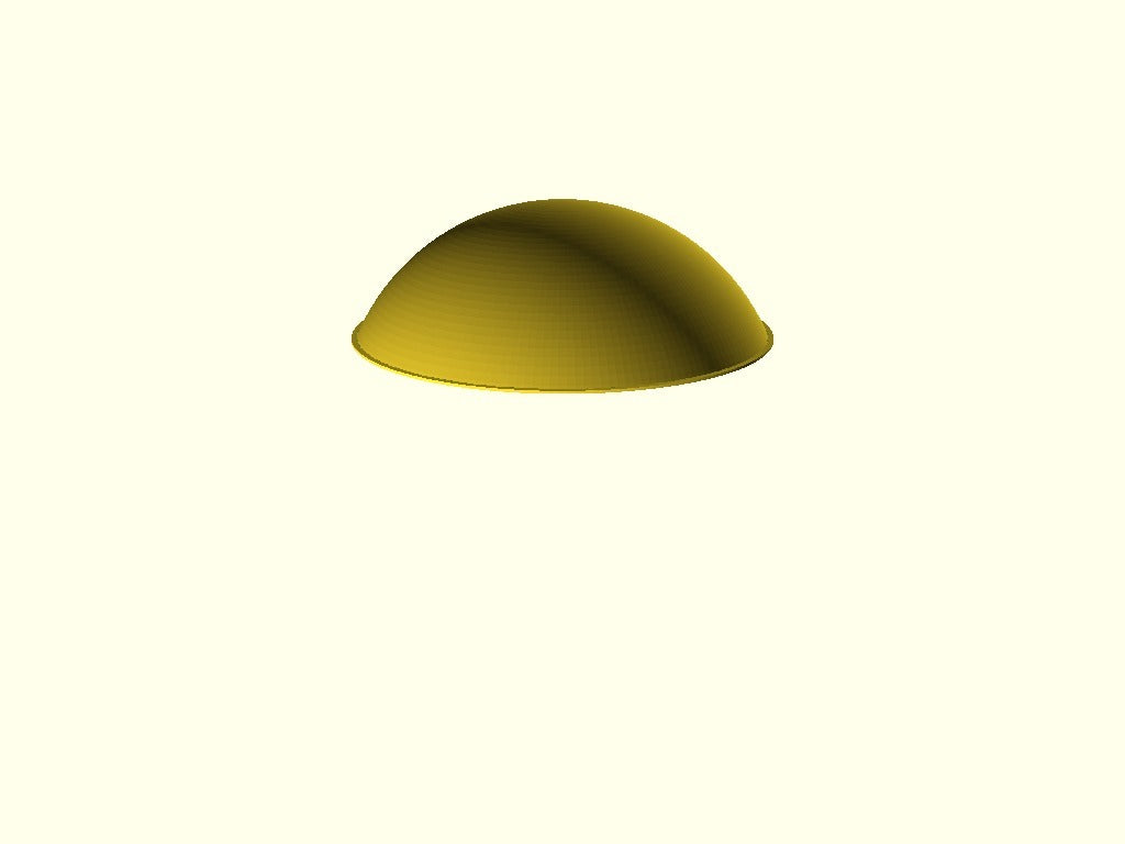 Parametrischer sphärischer Diffusor für Neopixel Ring