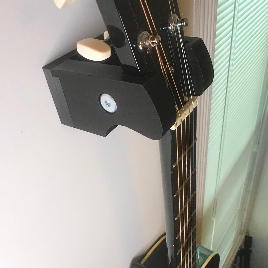 Kastenförmige Wandhalterung für die Gitarre