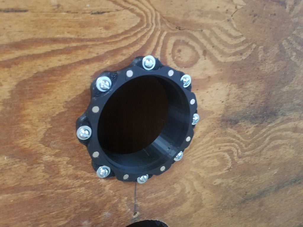 Magnetischer Staubsammelanschluss und Kappen zur Montage auf einem 4-Zoll-Tisch