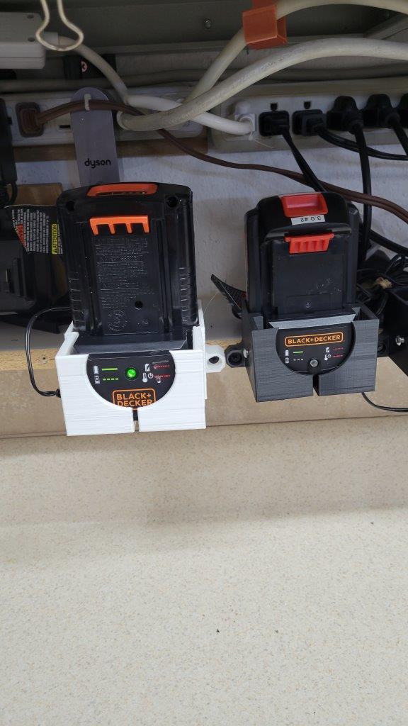 Wandhalterung für Black + Decker 40V Akku und Ladegerät
