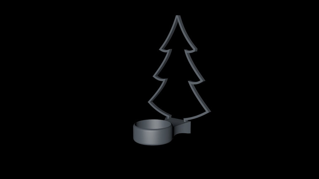Weihnachtsbaum mit Teelichthalter