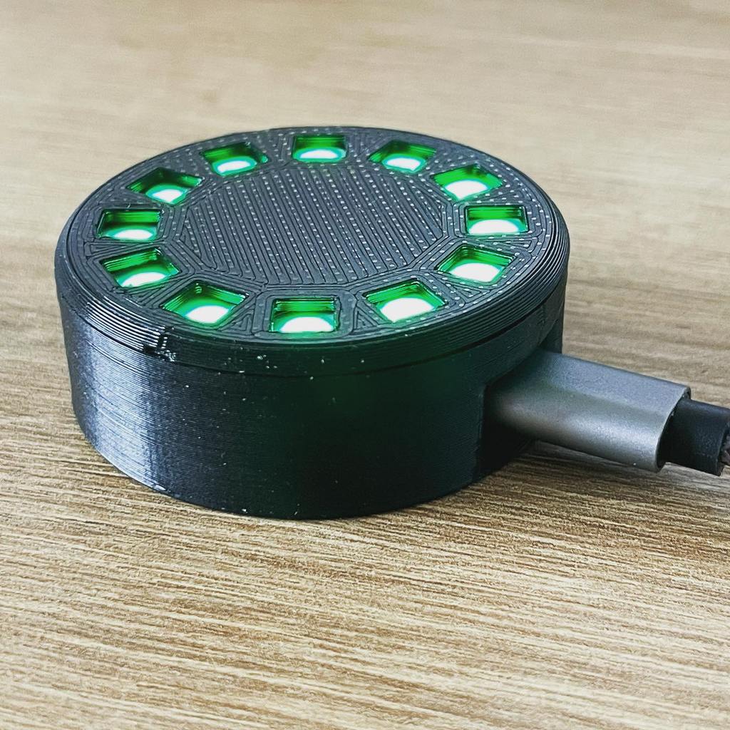 12-LED-Ringlichtbox mit Platz für Mikrocontroller
