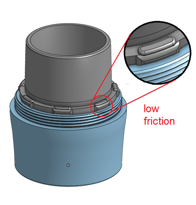 Drehbarer Staubsaugerschlauchanschluss für 35-mm- und 40-mm-Schläuche