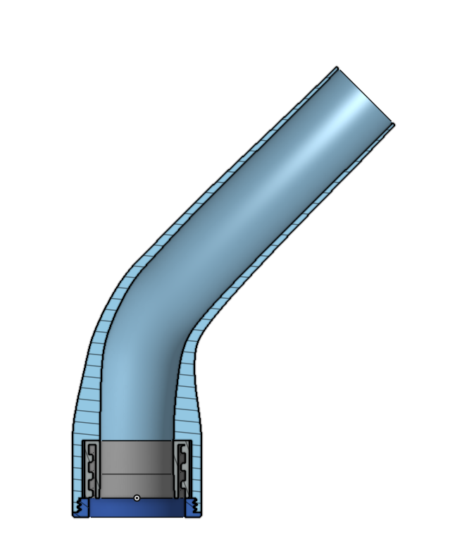 Drehbarer Staubsaugerschlauchanschluss für 35-mm- und 40-mm-Schläuche