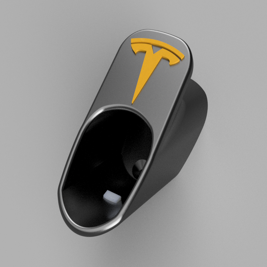 Tesla Charger Organizer mit separatem Logo-Einsatz und Noppe