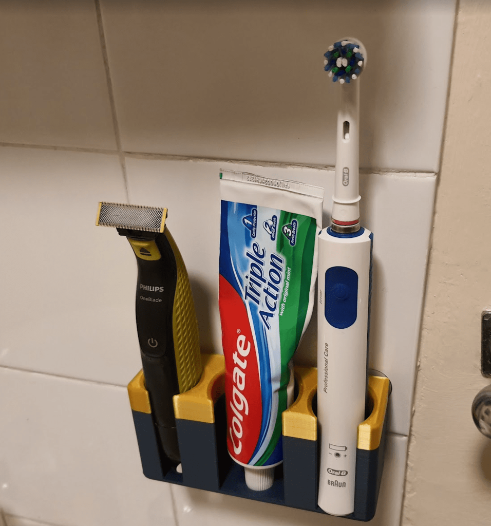 Badezimmer-Caddy für Oral B Pro 570 Zahnbürste, Zahnpasta und Phillips OneBlade