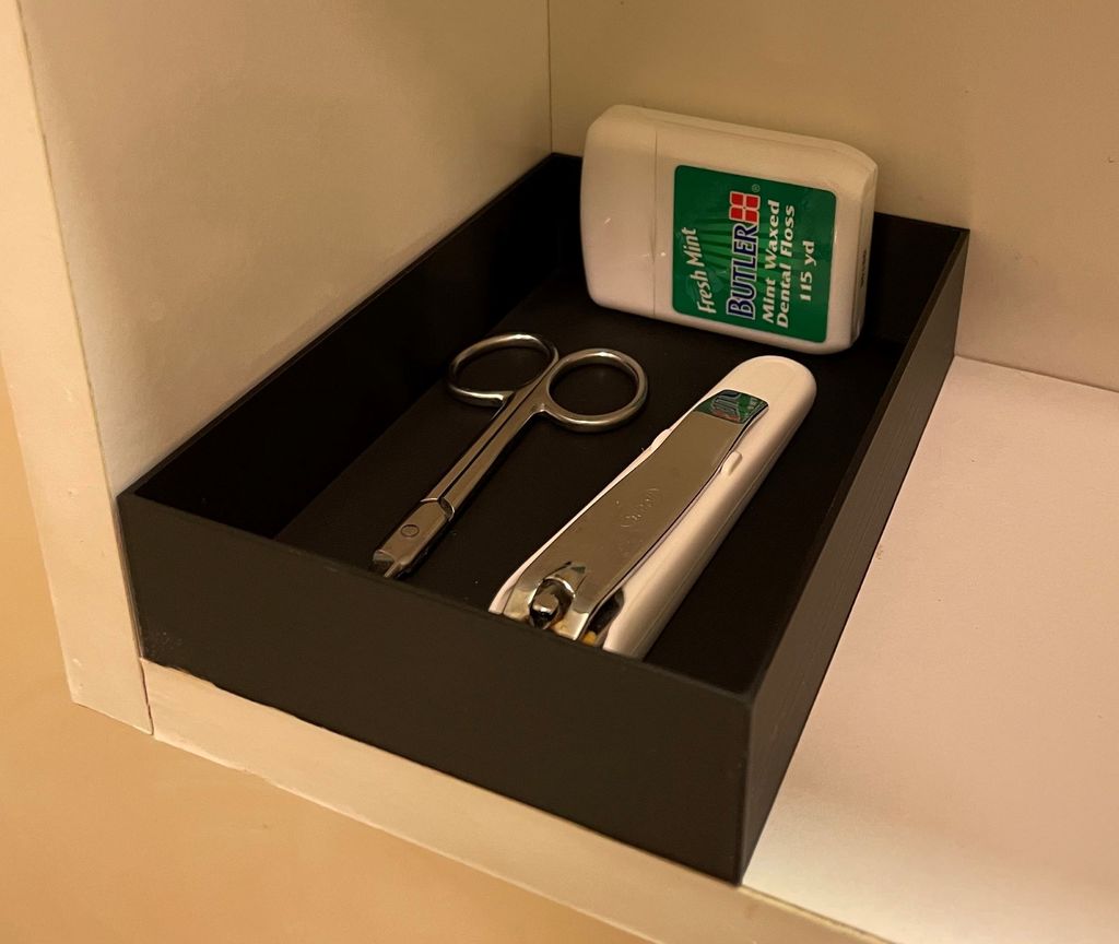 Einfaches Ablagefach für Badezimmer und Büro