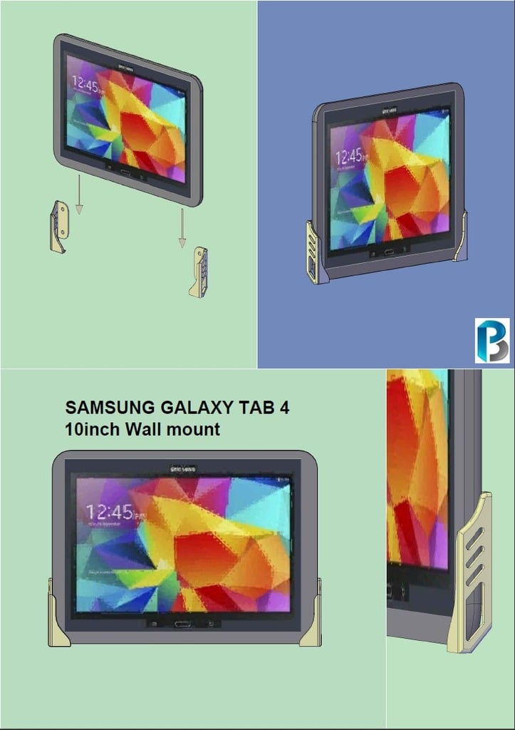 Wandhalterung für Tablet/Smartphone für Galaxy Tab 4